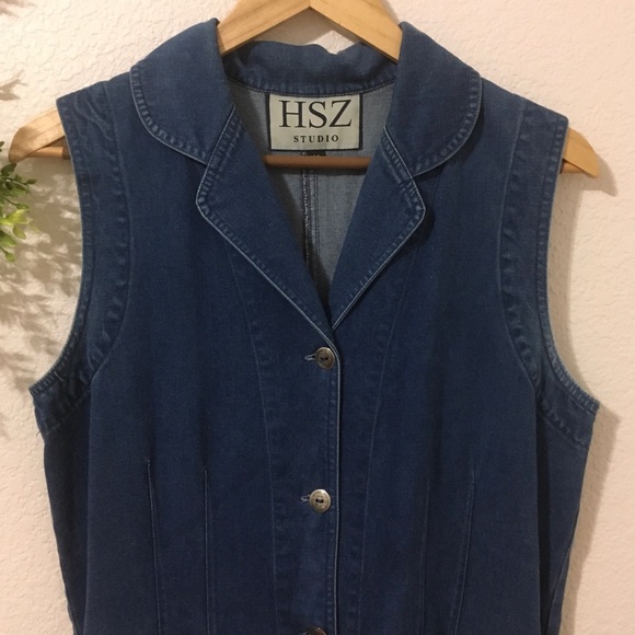 HSZ Studio Denim Sleeveless Romper - Picture 3 of 16